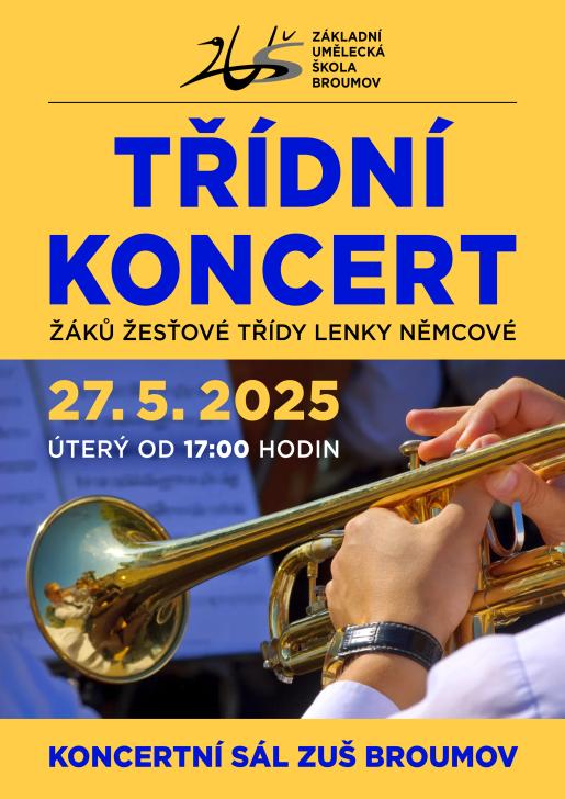 Třídní koncert žáků žesťové třídy Lenky Němcové