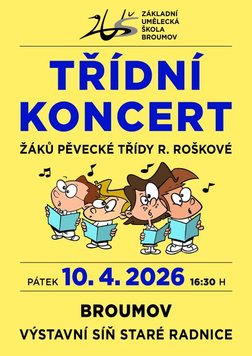 Třídní koncert žáků pěvecké třídy Romany Roškové