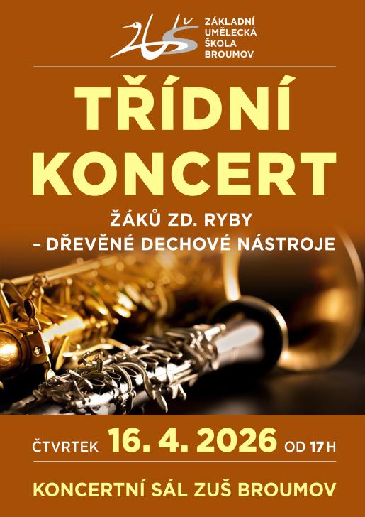 Třídní koncert žáků Zdeňka Ryby
